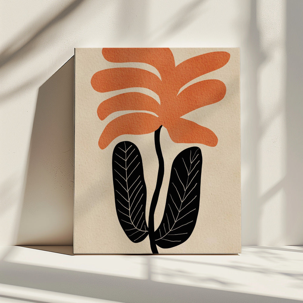 Orange floral flower | Canvas