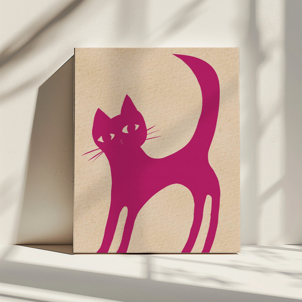Pink cat | Canvas