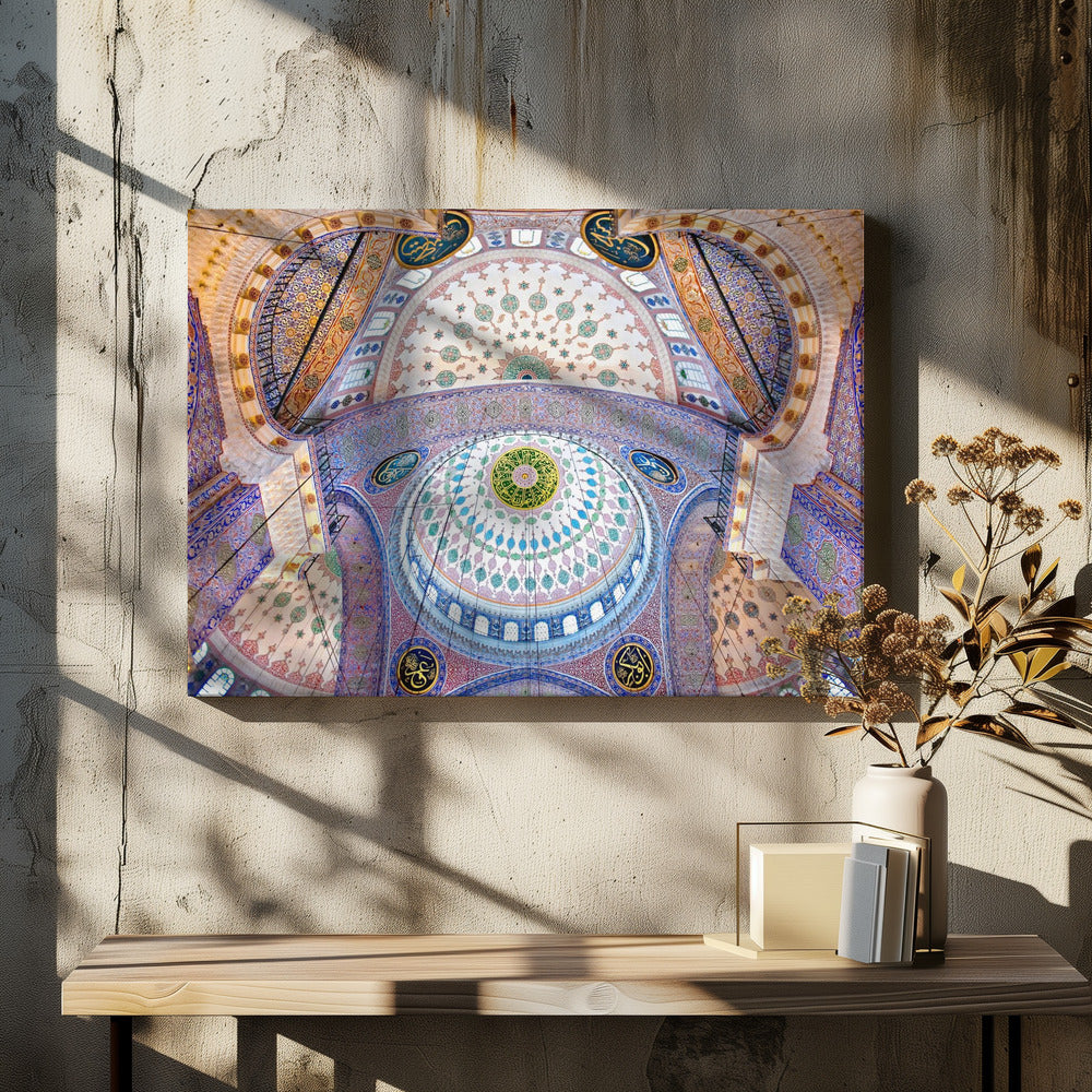 The Blue Mosque – The Sultan Ahmed Mosque. Columns and Main Domes. Istanbul. Turkey © Nora de Ang | Canvas