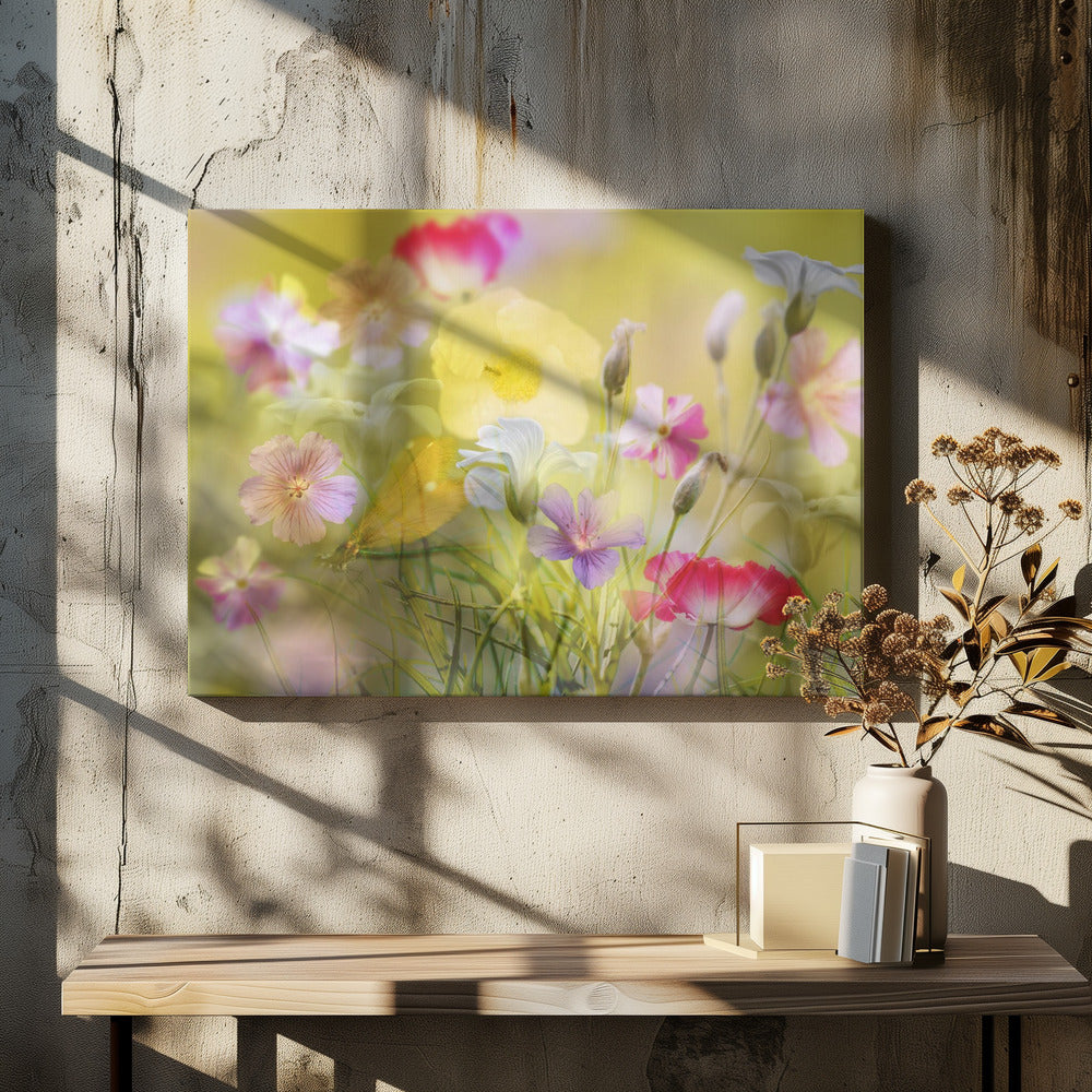 Tiny garden in a summer field | Canvas