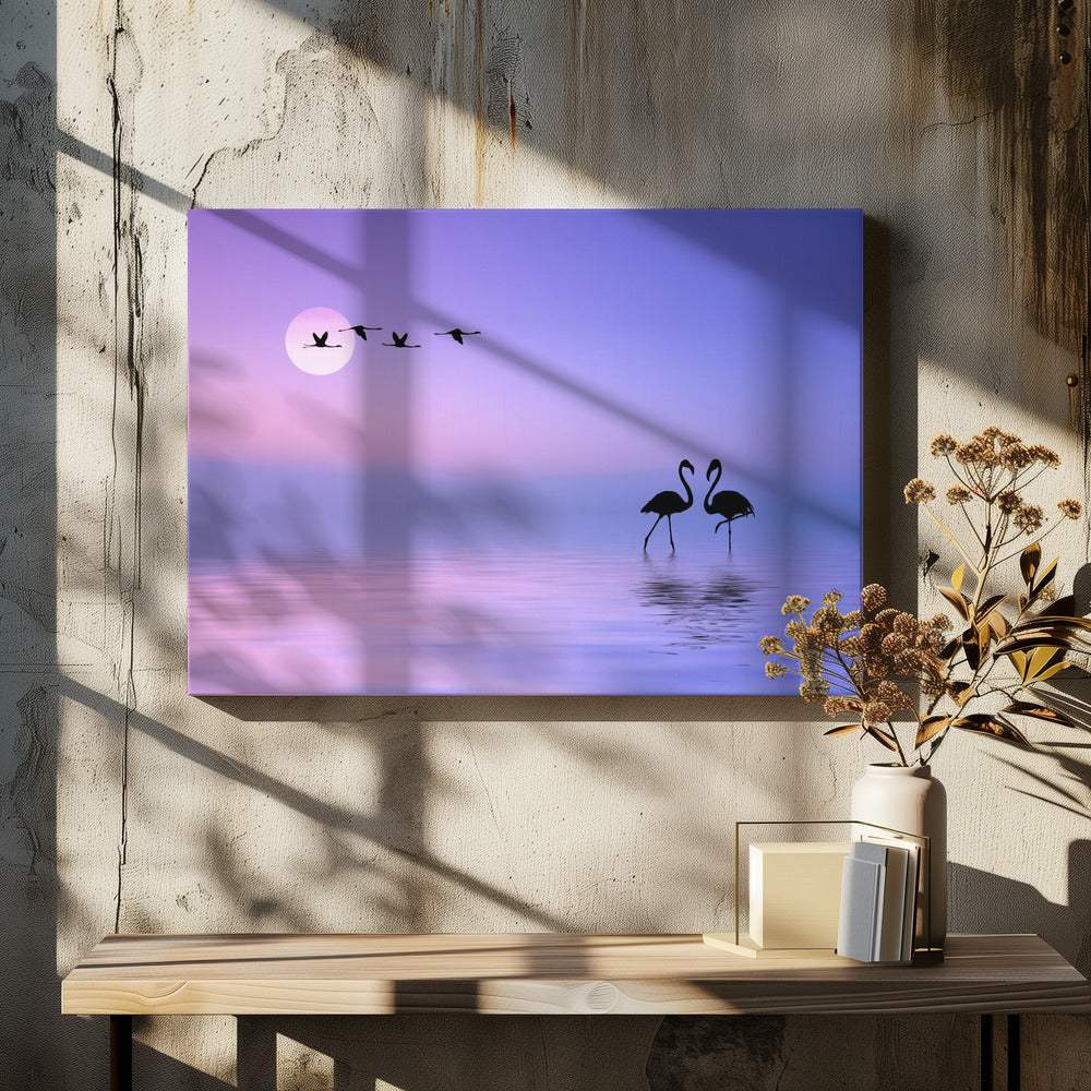 Flying Flamingo | Canvas