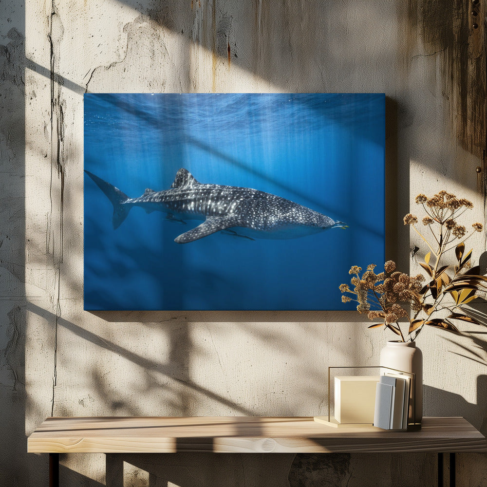 Whale shark in the blue | Canvas