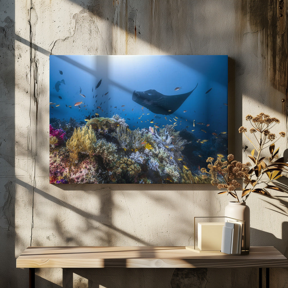 Manta reef on the reef | Canvas