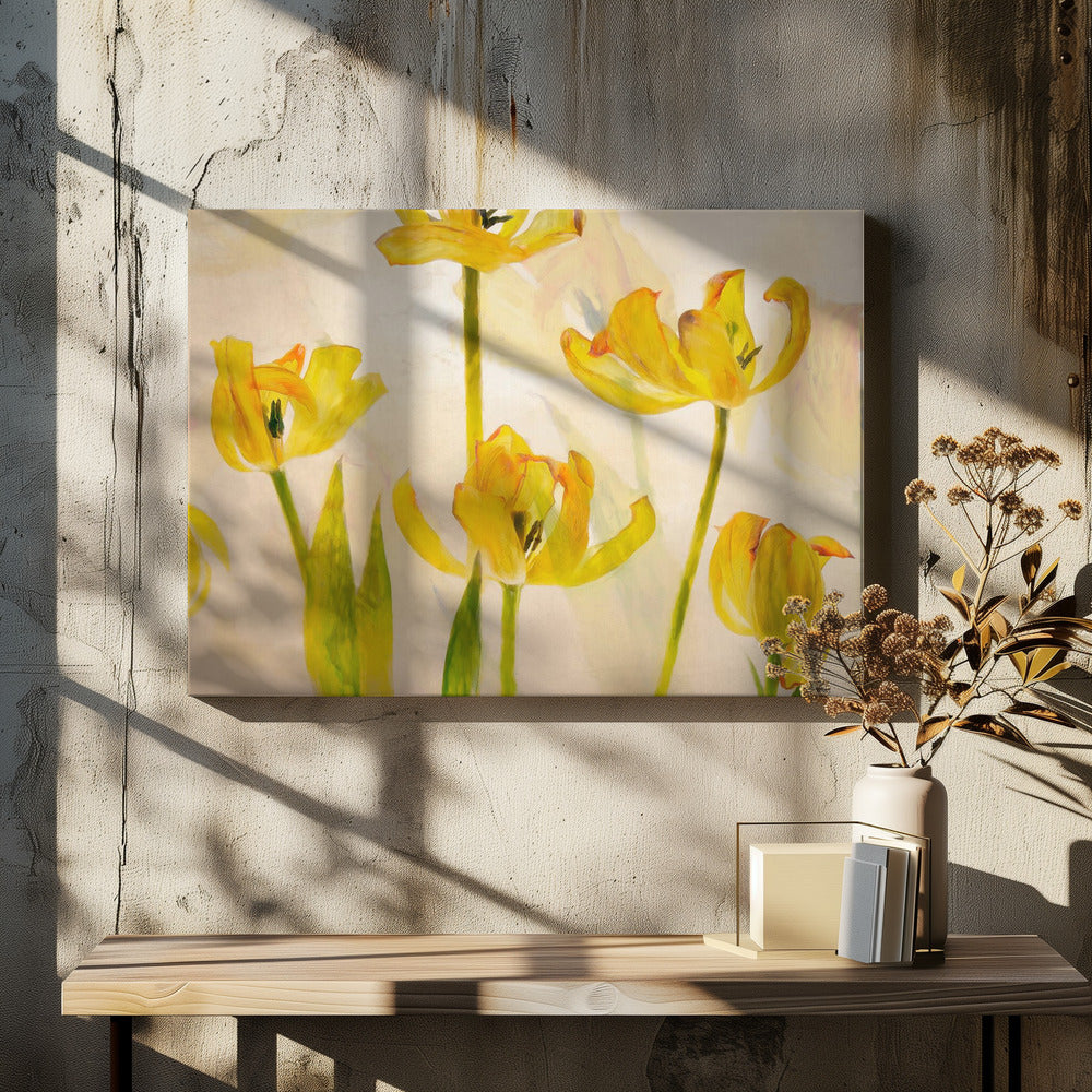 Flowering tulips | Canvas