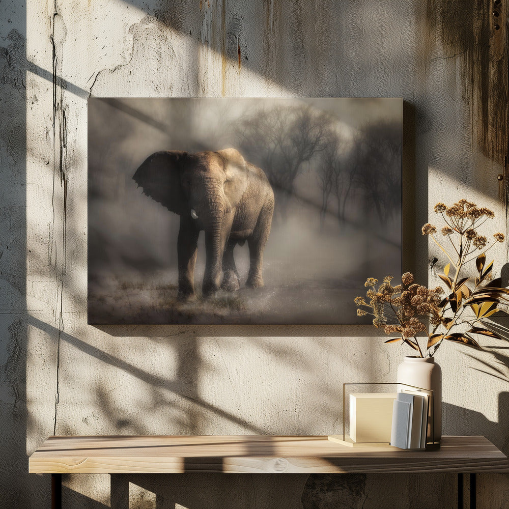 â€œ....elephant drinking water...â€™ | Canvas