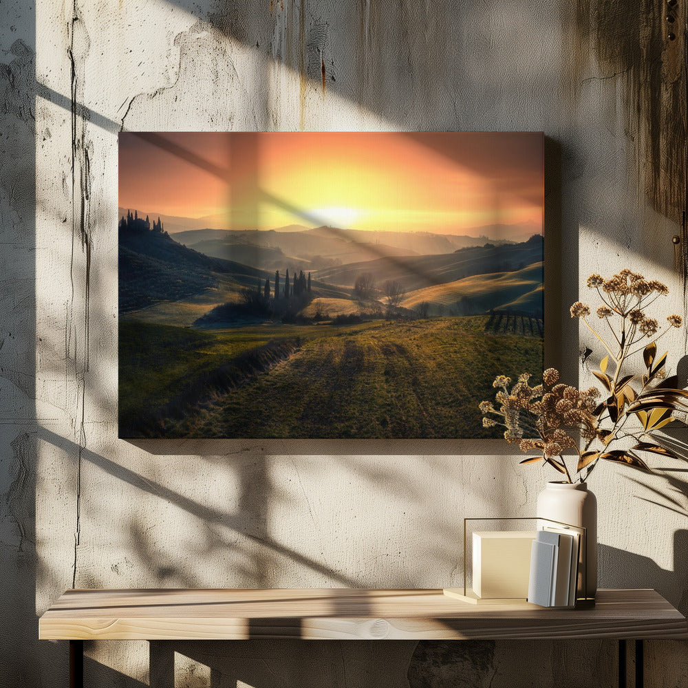 Val d'Orcia in the morning | Canvas