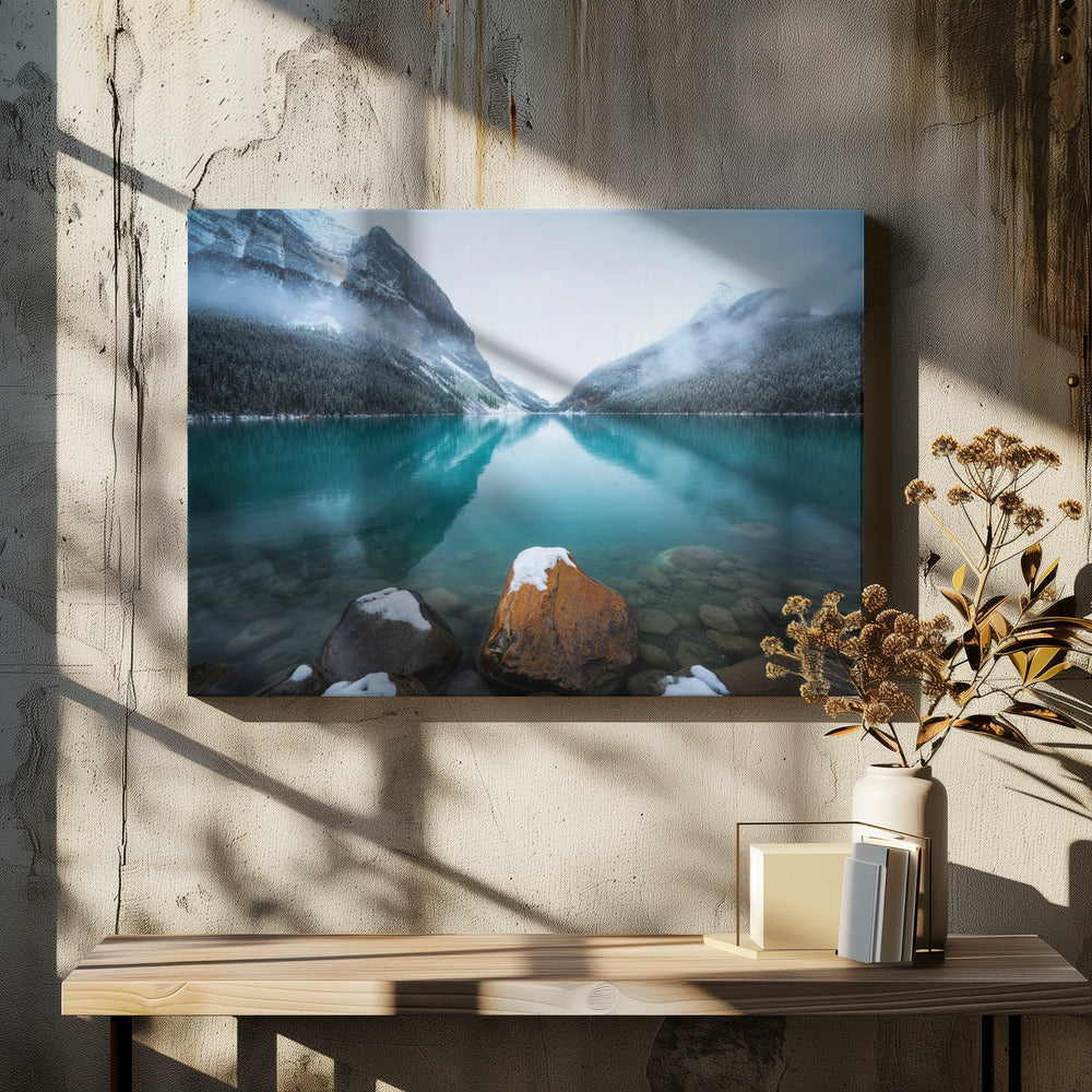 Foggy Lake Louise | Canvas