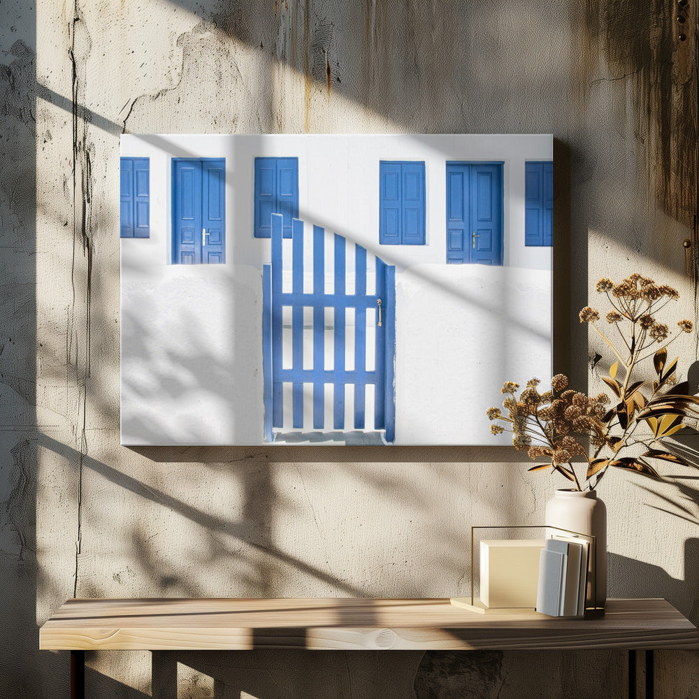 whitewash and blue paint | Canvas