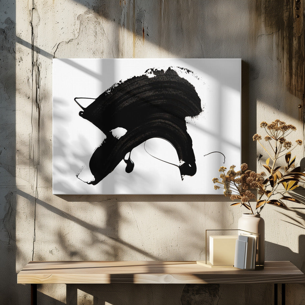 Black Abstract Stroke | Canvas