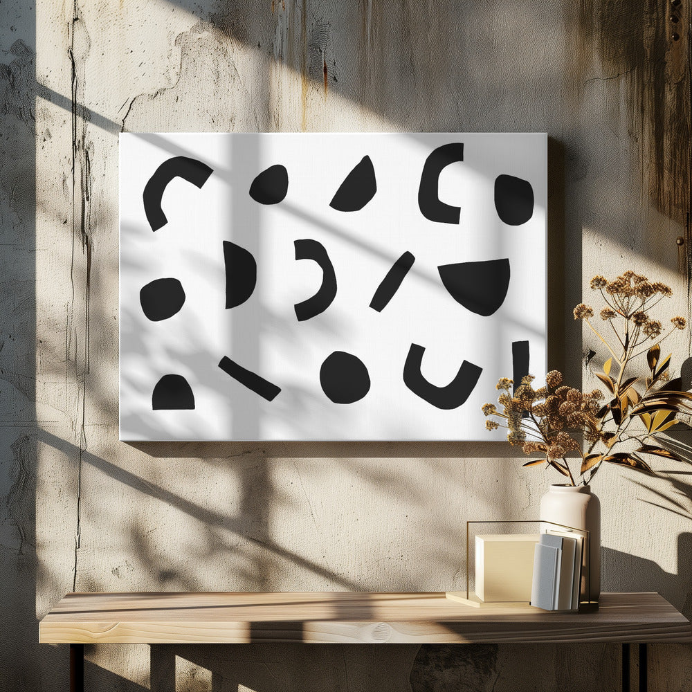 Black Geometric Shapes | Canvas