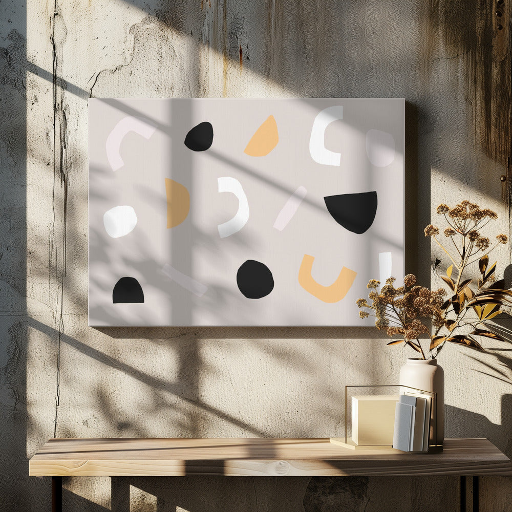 Geometric Shapes in Neutral Tones | Canvas