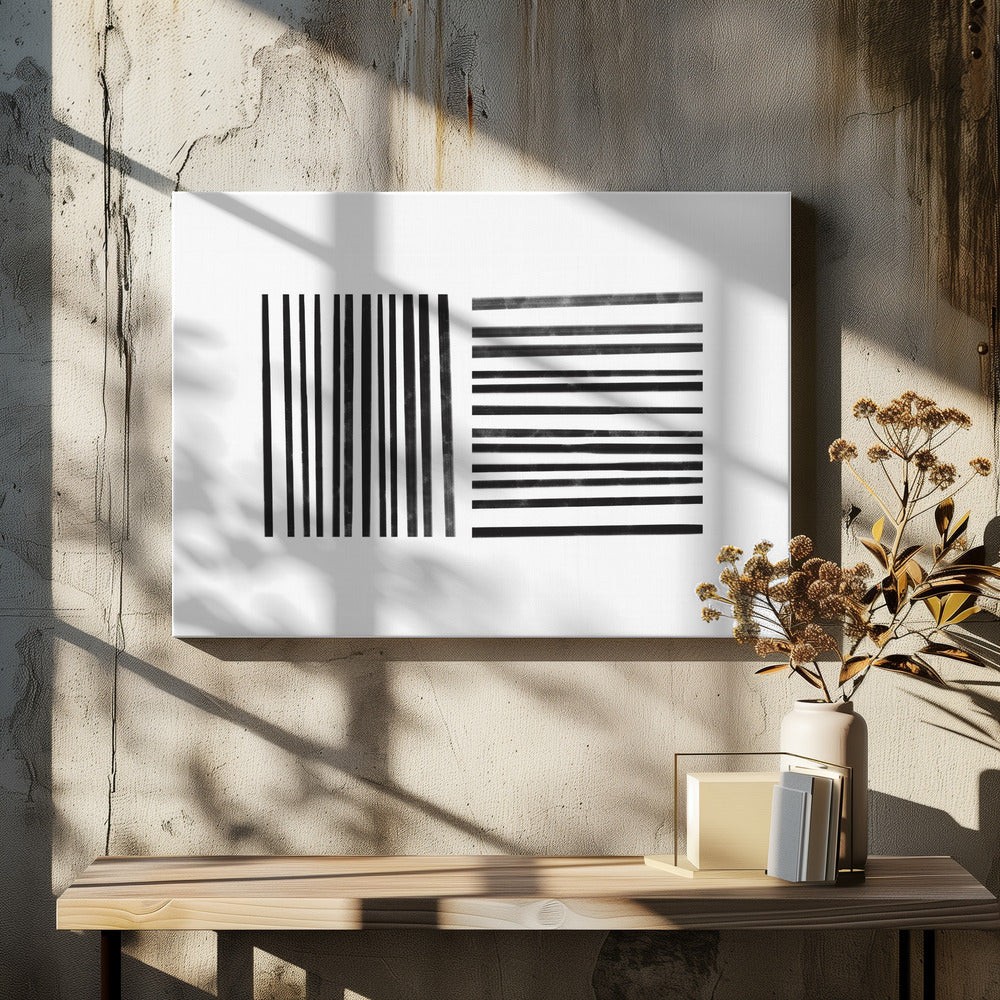 Parallel Black Lines | Canvas
