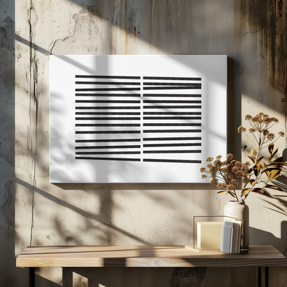 Parallel Black Lines | Canvas