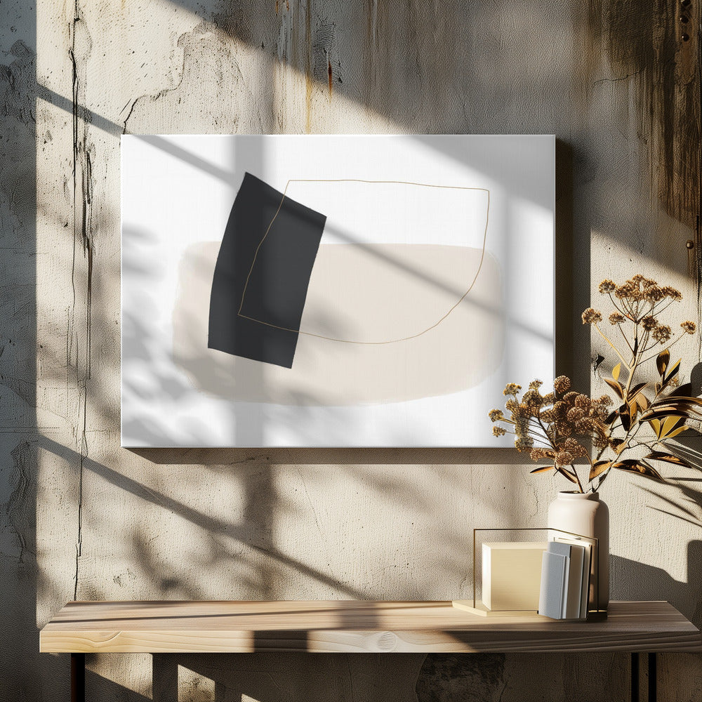 Geometric Shapes and Simple Lines in Neutral Tones | Canvas