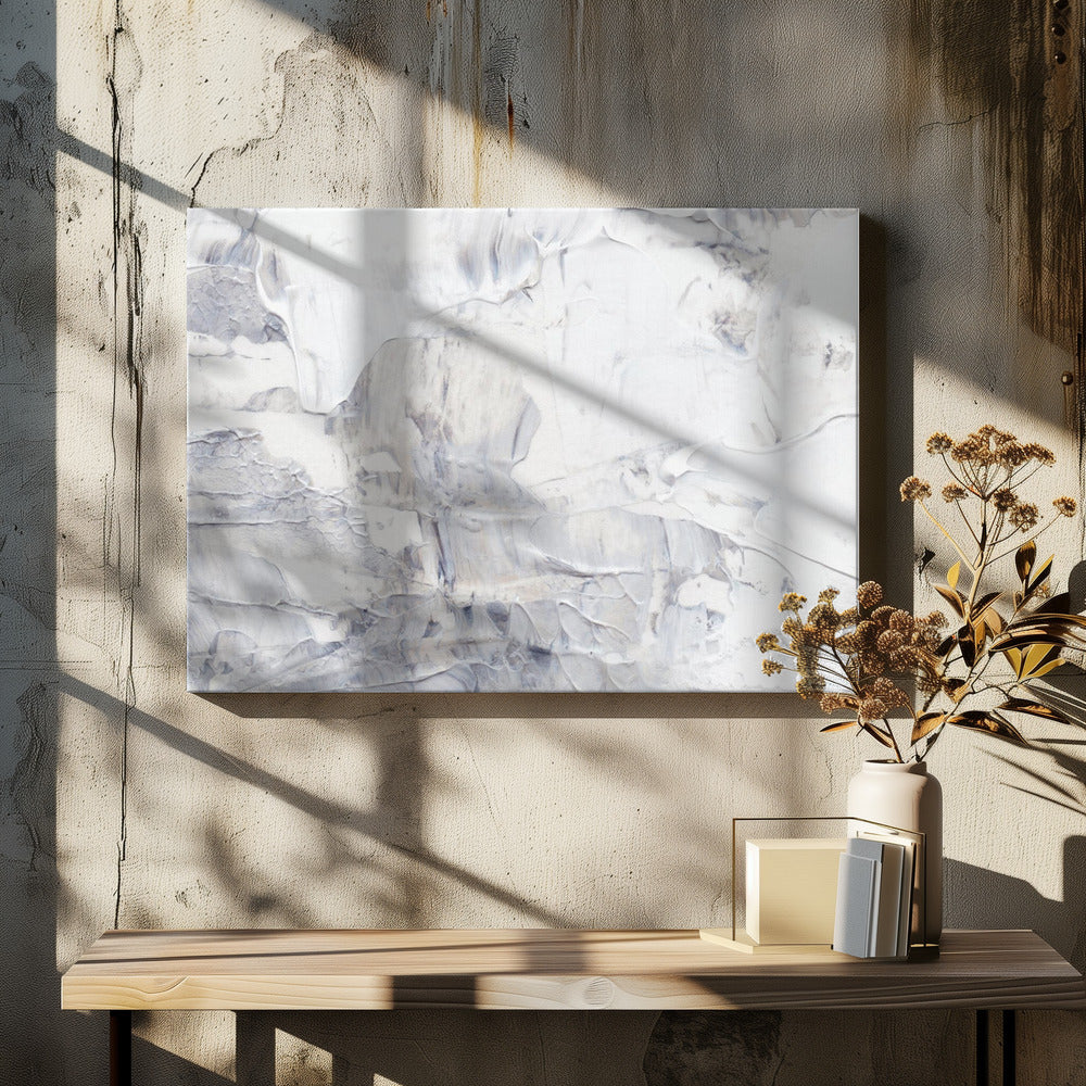 White and Gray Brushstrokes | Canvas