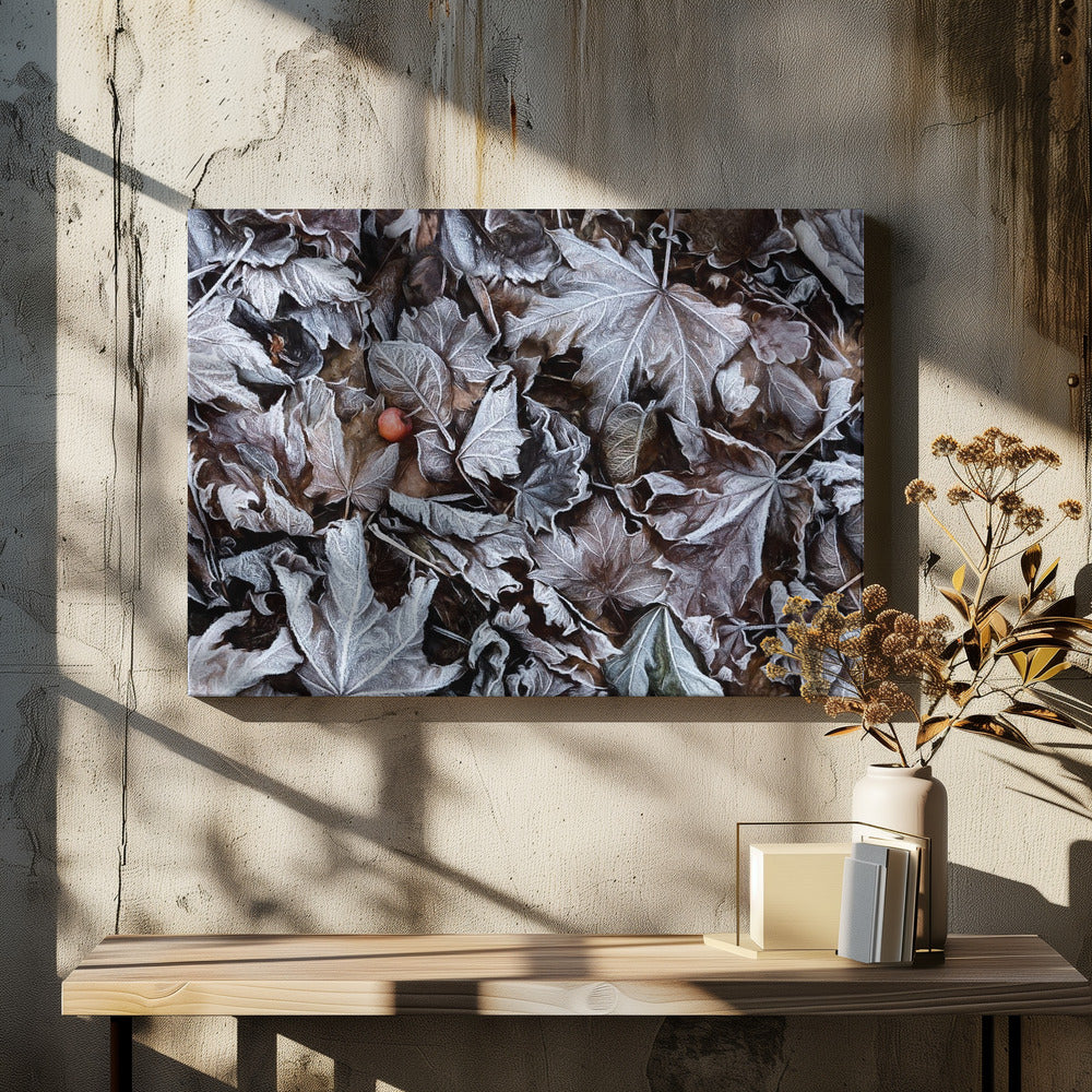 Frozen leaves | Canvas