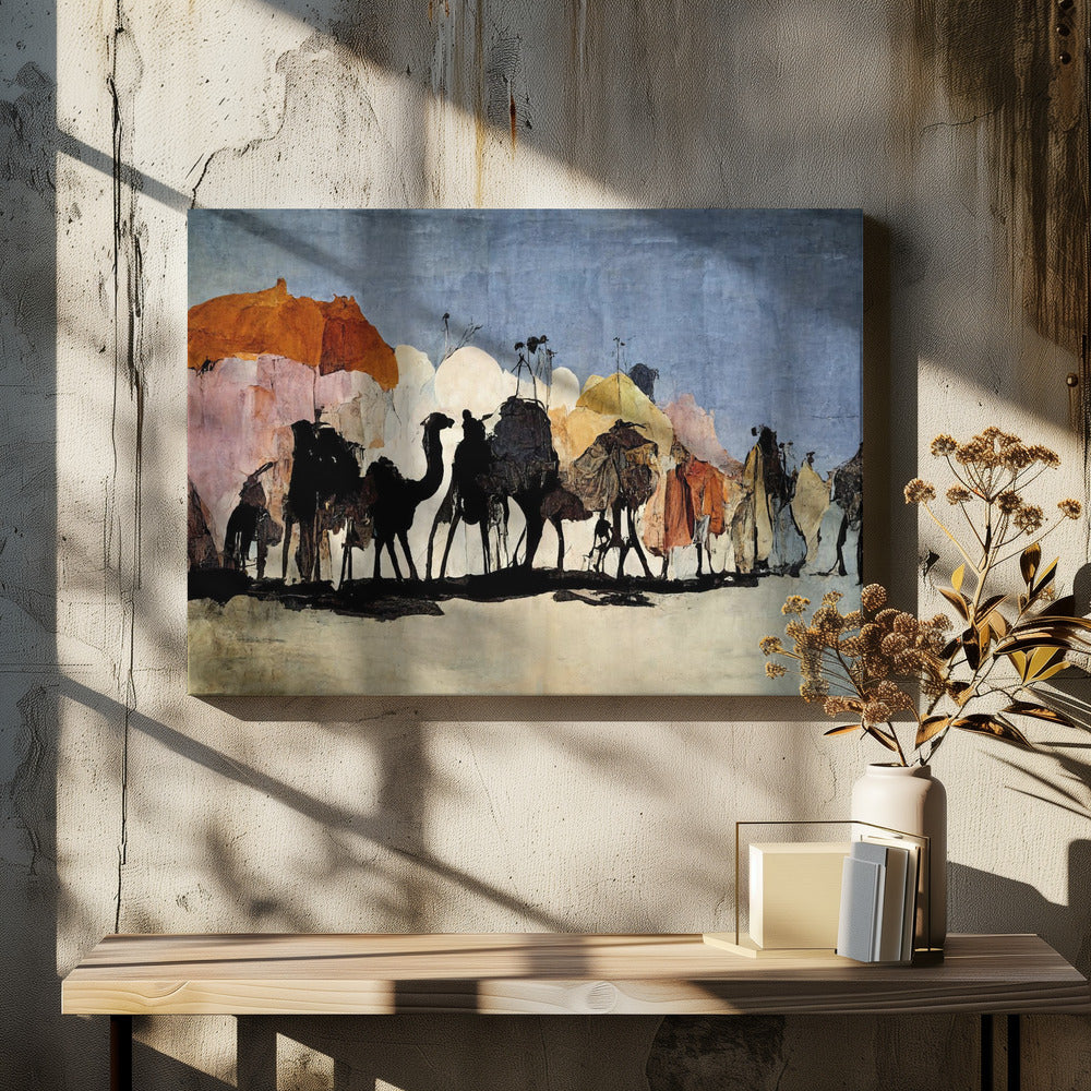 Desert Caravan Journey | Canvas