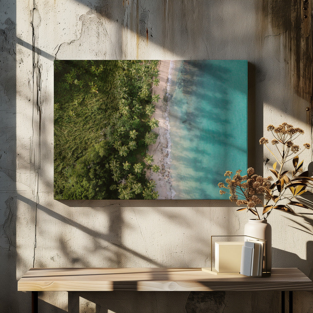 Green Beach from Above 2 | Canvas