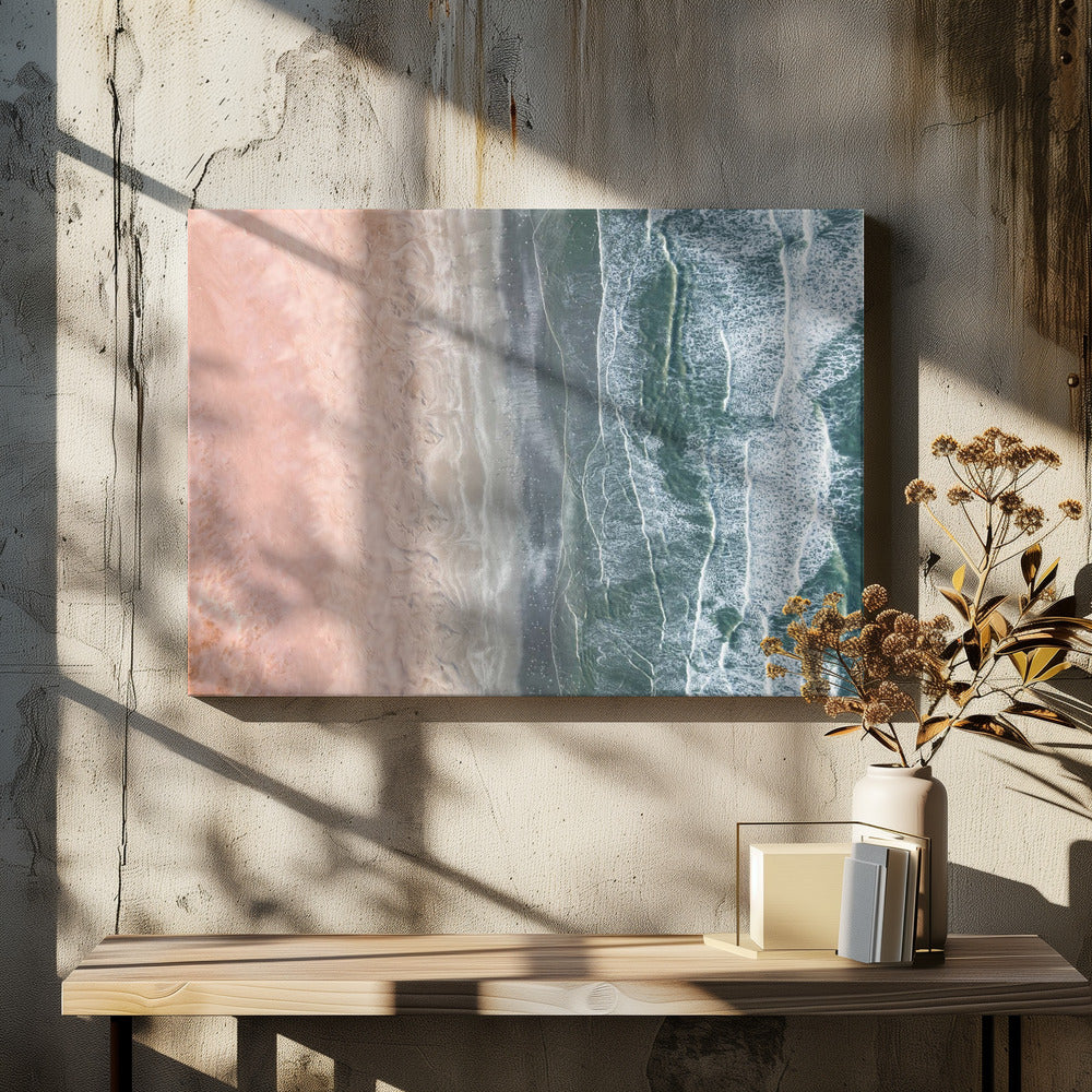 Pink and blue coastal | Canvas