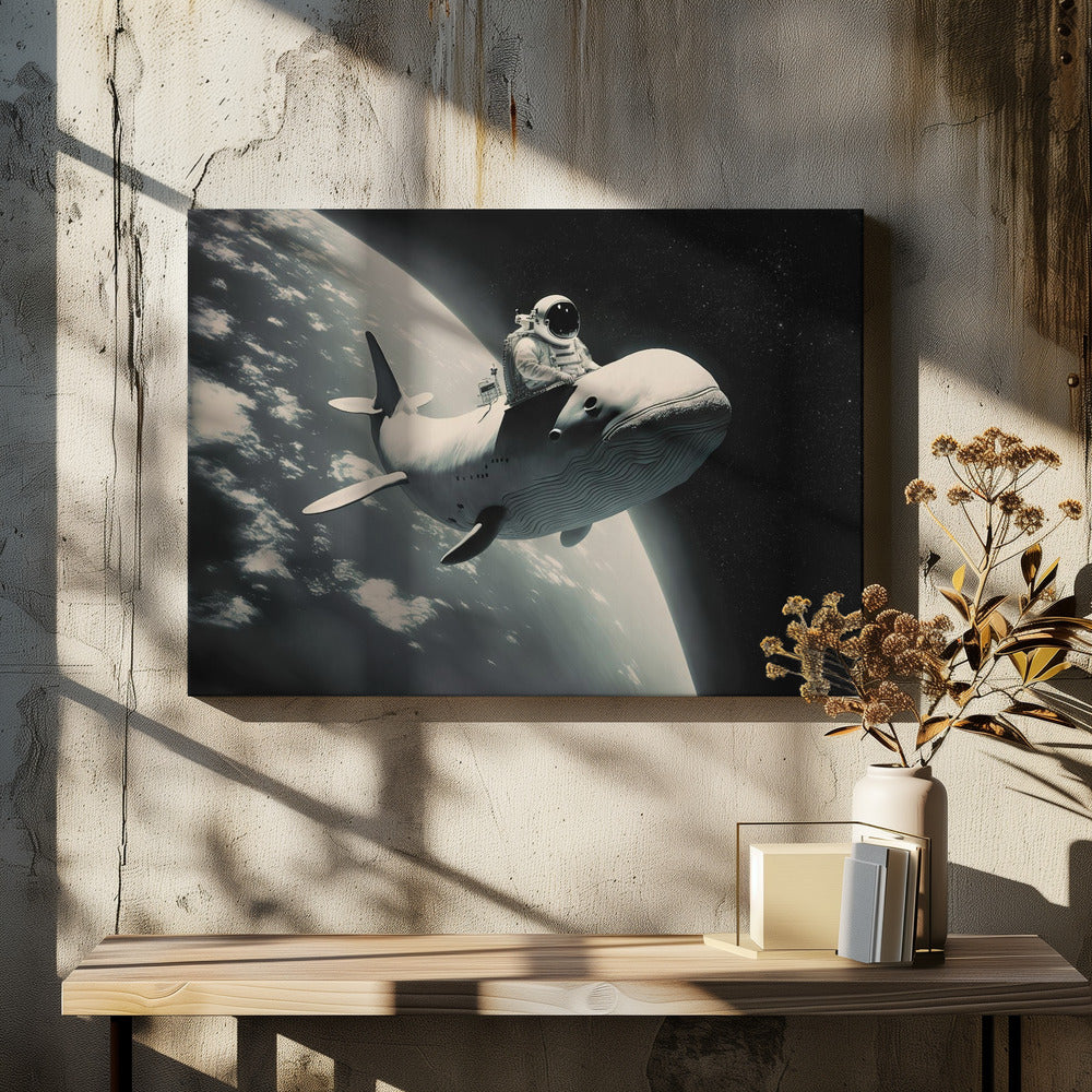 Cosmic Whale Ride | Canvas