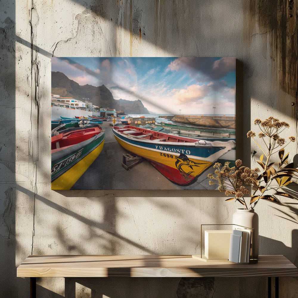 Colored Boats | Canvas