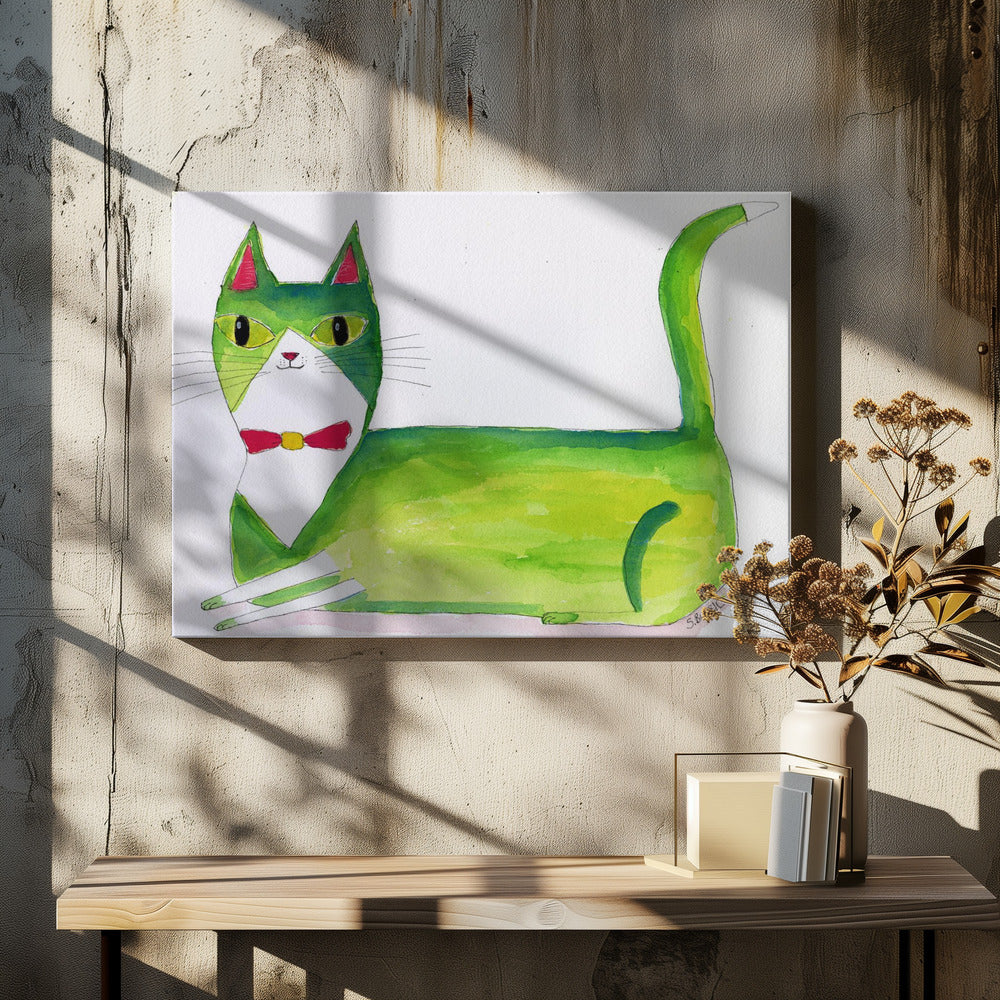 The green cat | Canvas