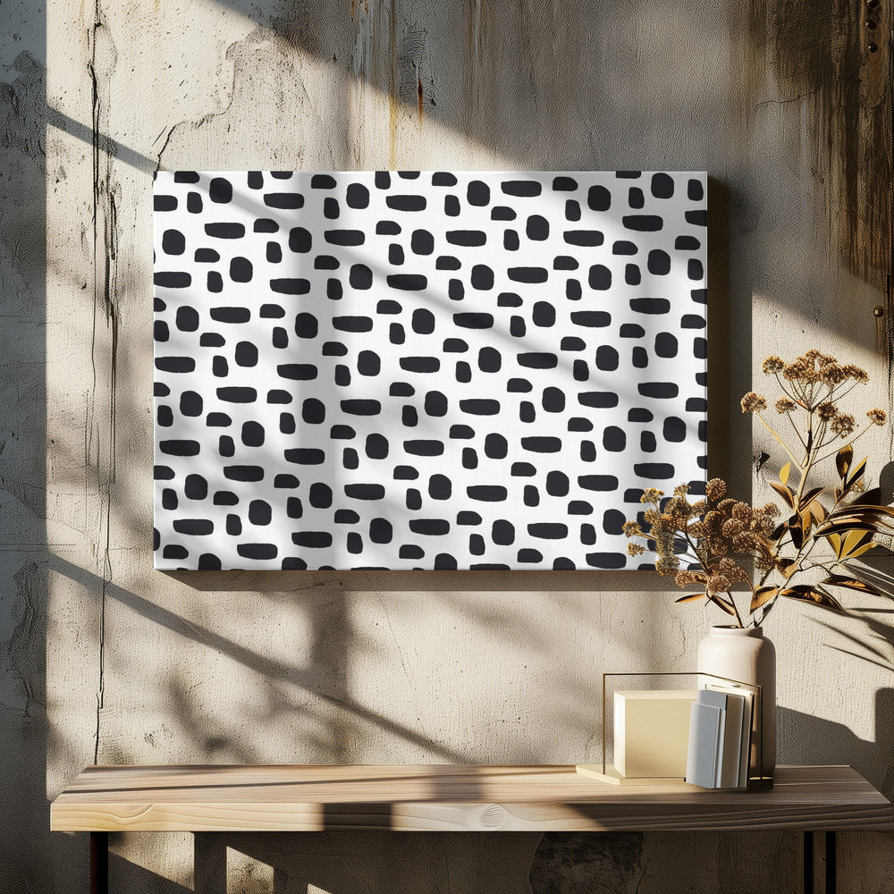 Black And White Dot Pattern | Canvas