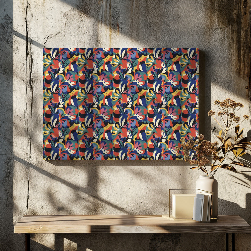 Vibrant Flowery Waves | Canvas