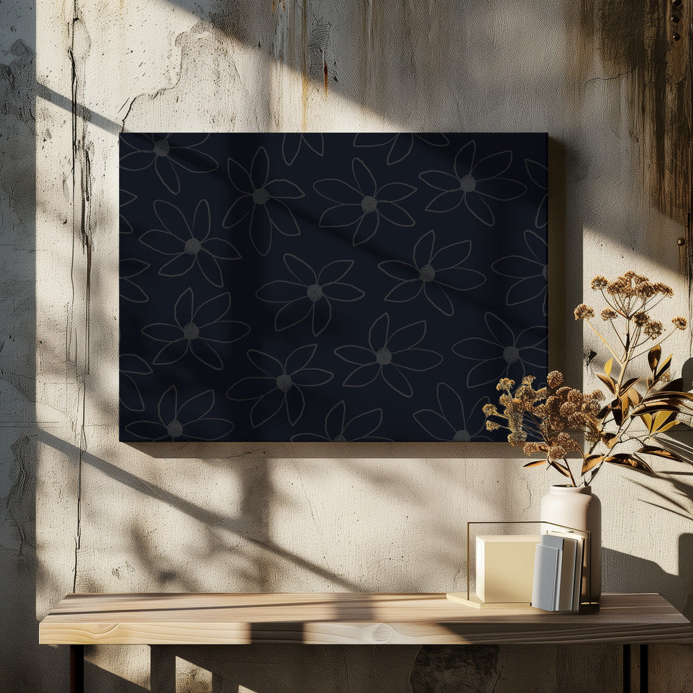 Black Airy Flowers | Canvas