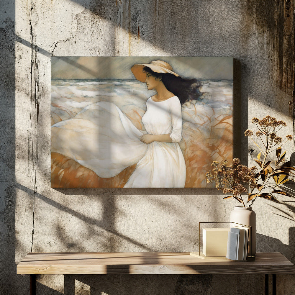 Breezy Shore Stroll | Canvas