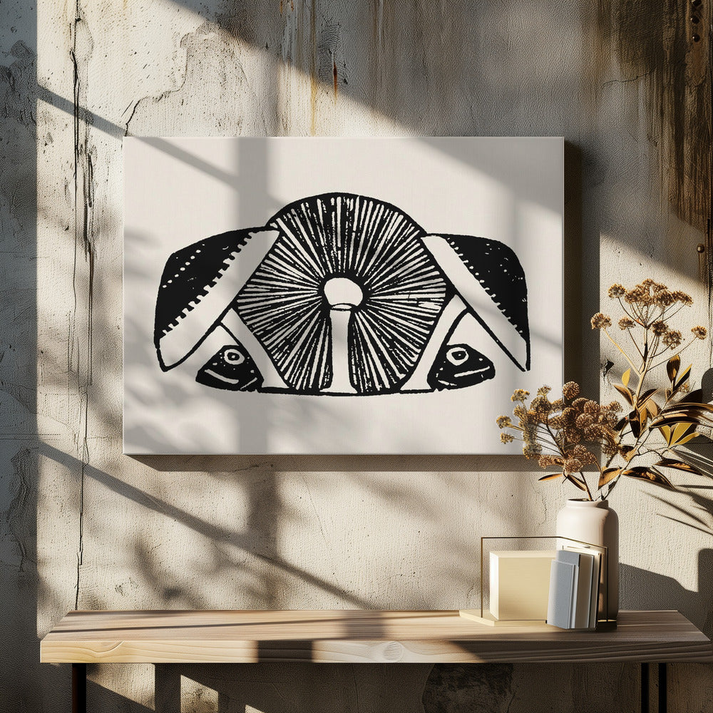 Three Mushrooms 1892 Beige | Canvas