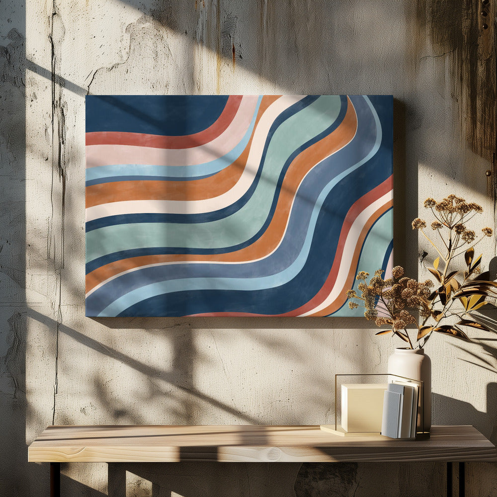 Multicolored Lines Creates A Dynamic | Canvas