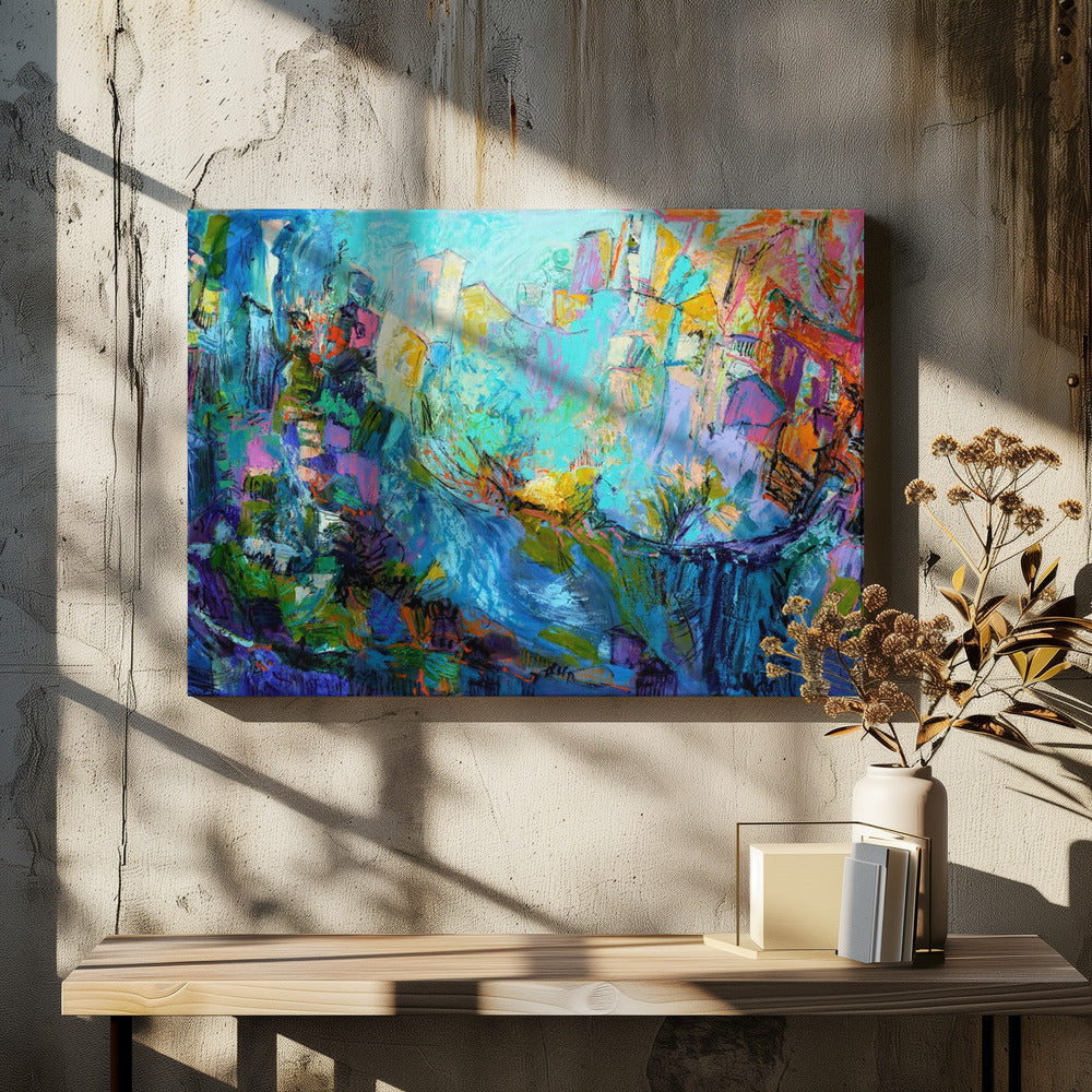 Luminous Petal Cascade | Canvas