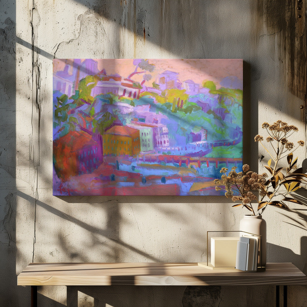 Colorful Hillside Scene | Canvas