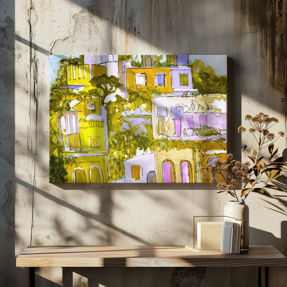 Vibrant Rooftops | Canvas