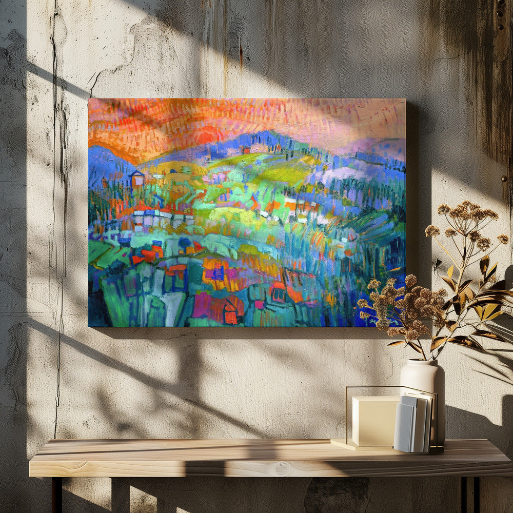 Vibrant Hillside Dreams | Canvas