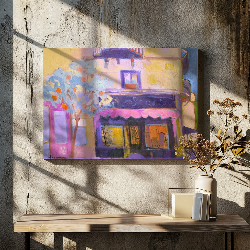 Vibrant Café Scene | Canvas