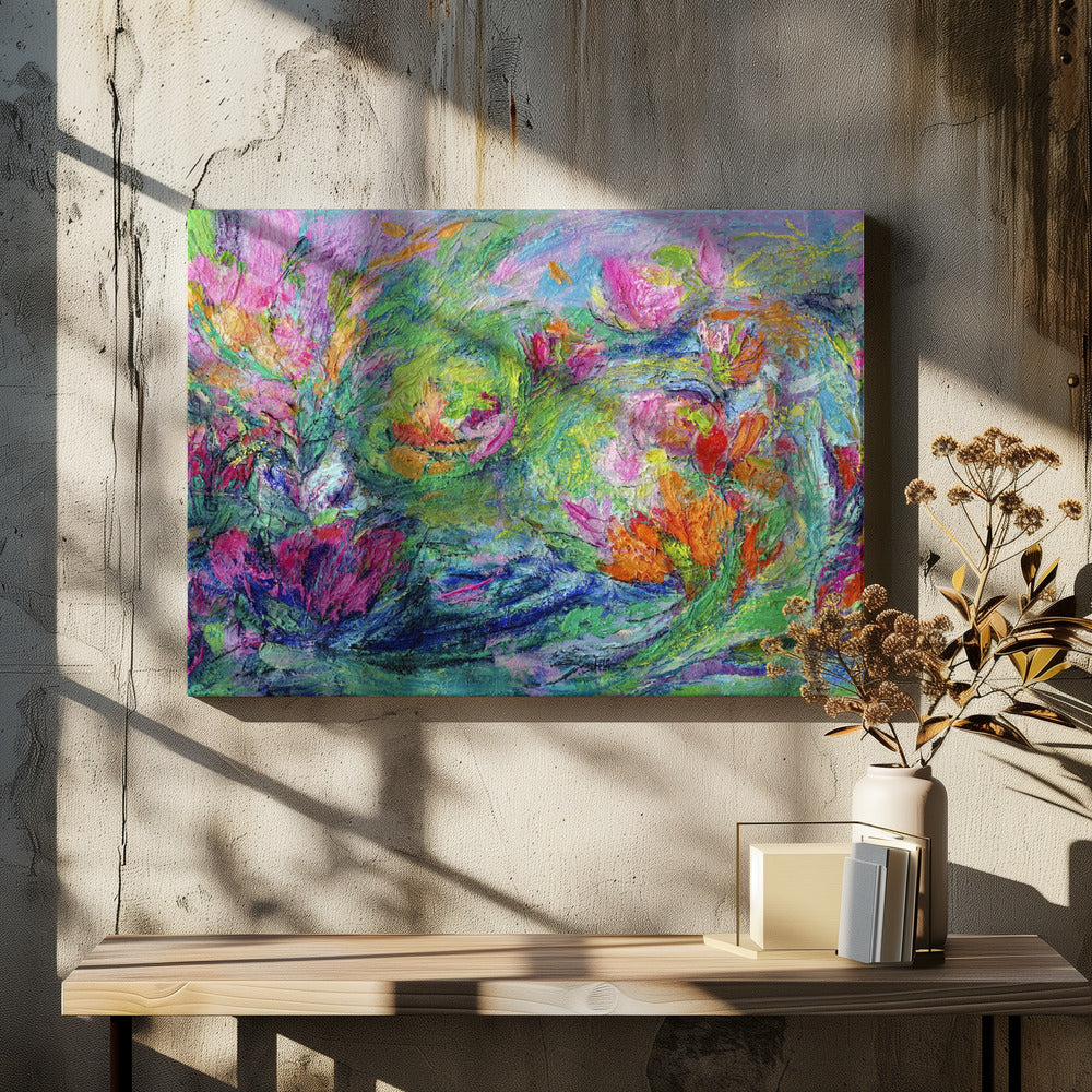 Vibrant Floral Landscape | Canvas