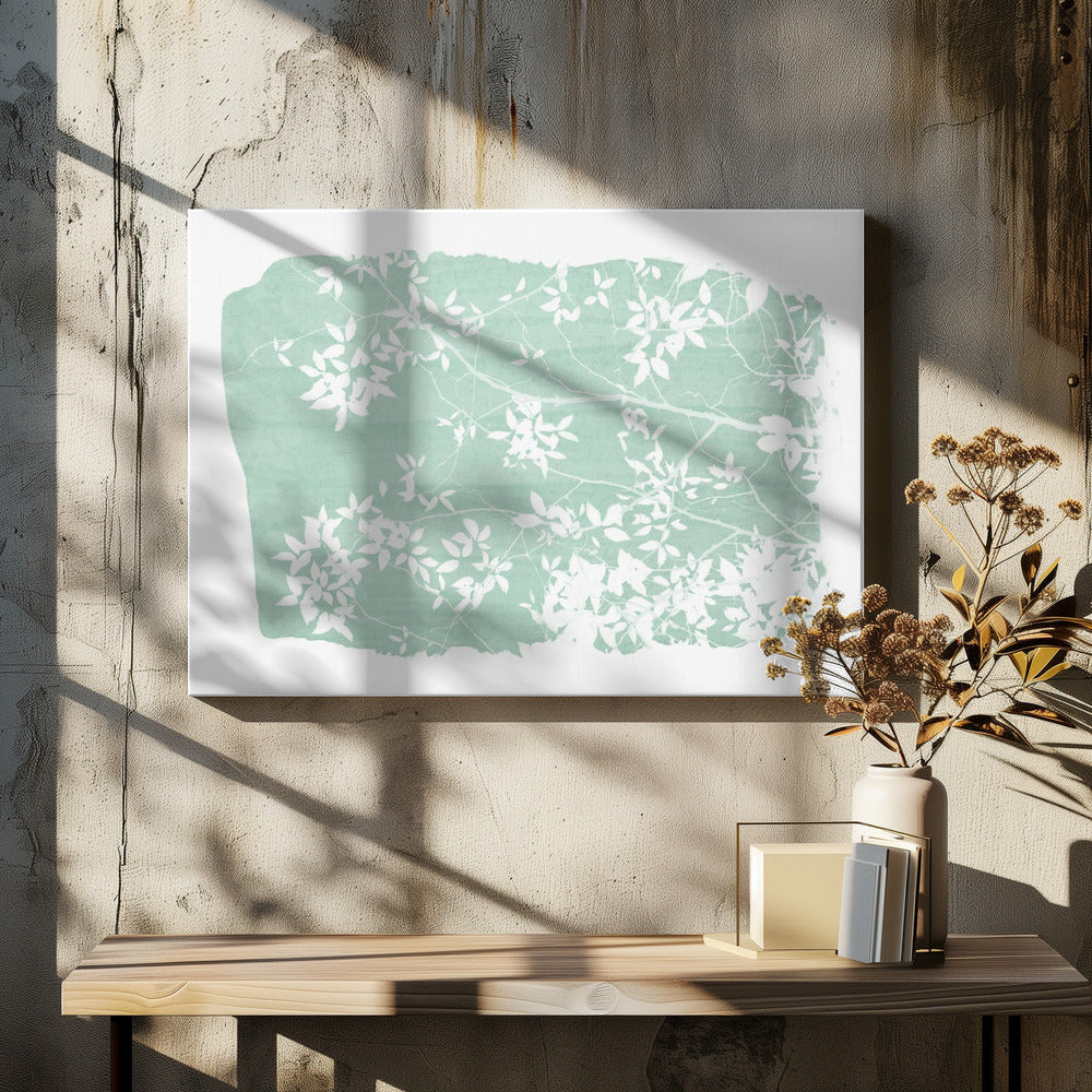 Mint Tree Foliage Silhouette | Canvas