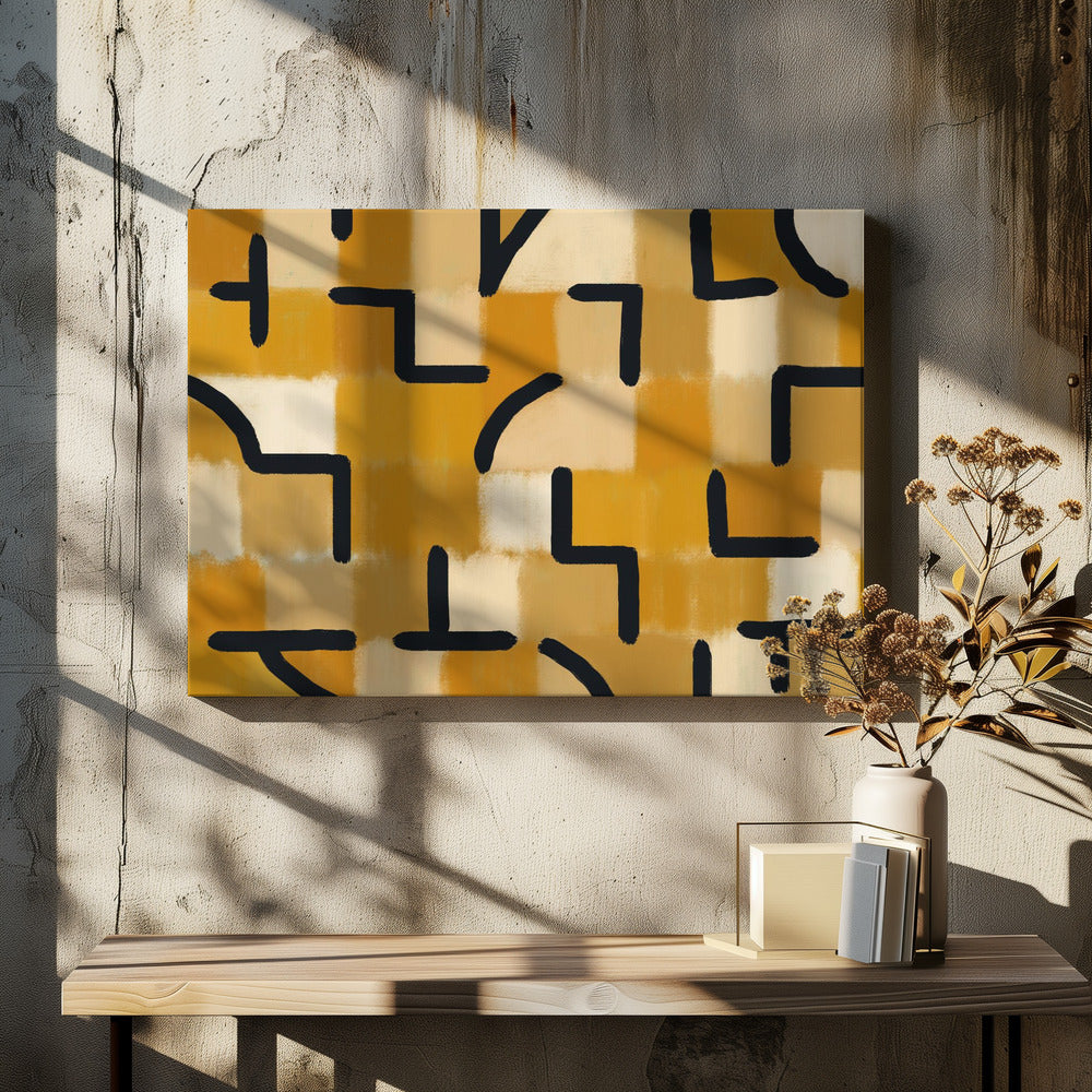 Ochre Checked Blackburn | Canvas