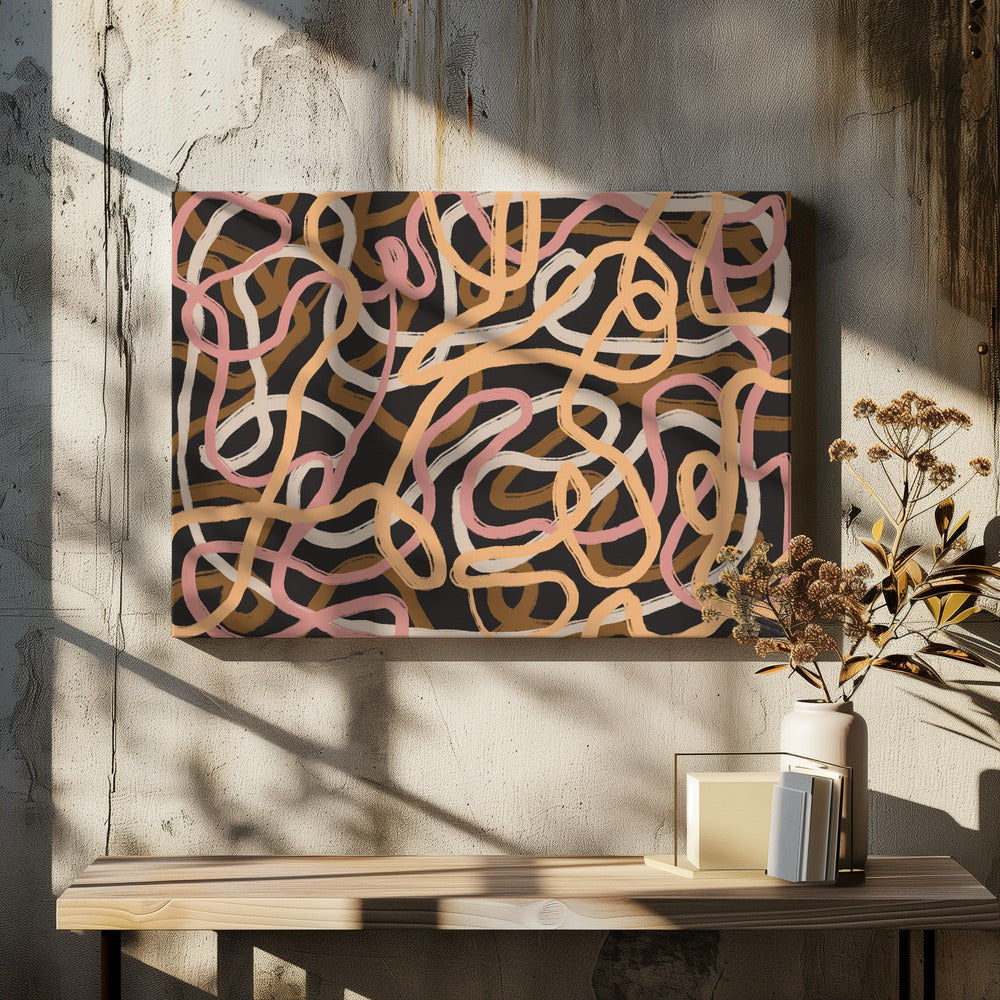 Tangled Array Of Colorful Lines | Canvas