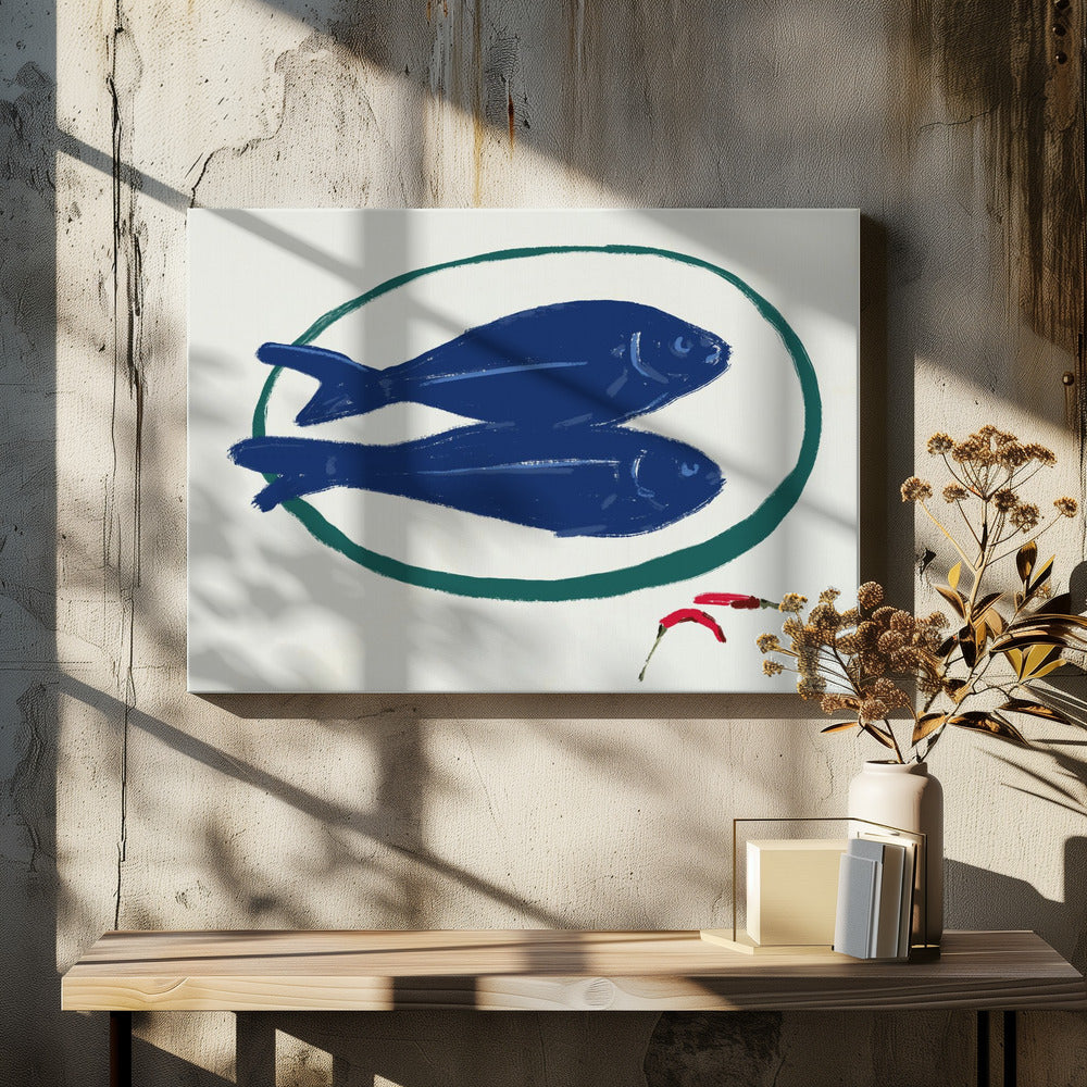 Blue Fish and Spice | Canvas