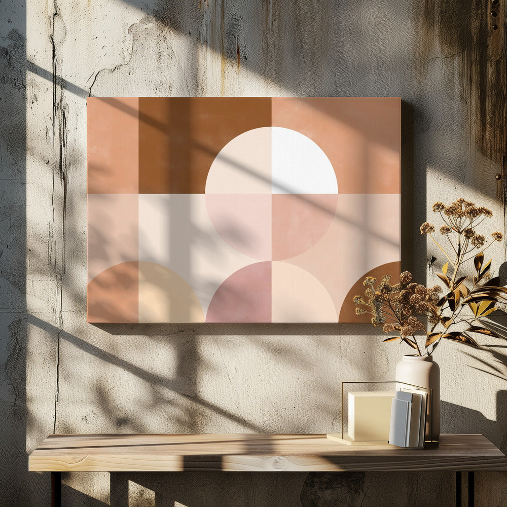 Geometric Shapes With Warm Earthy Tones | Canvas