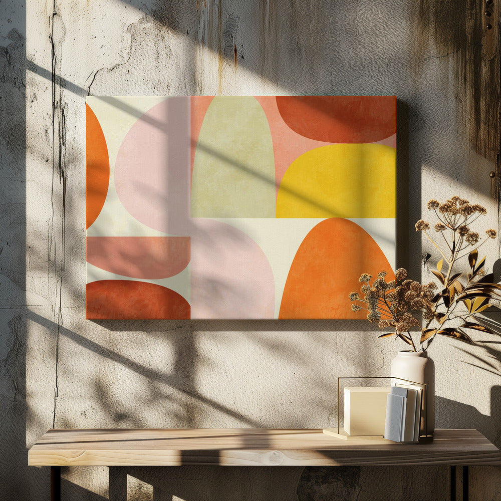 Warm Pastel Geometry | Canvas