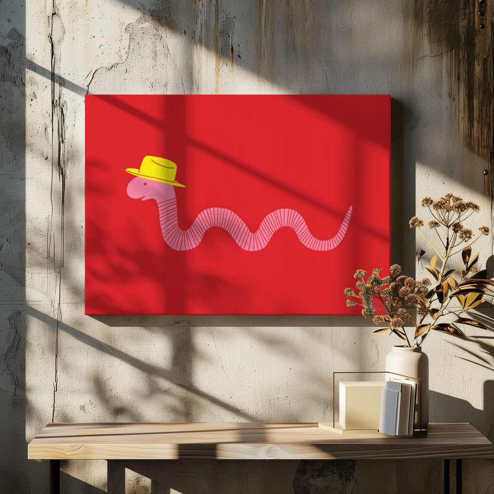 Wiggly Western Worm | Canvas