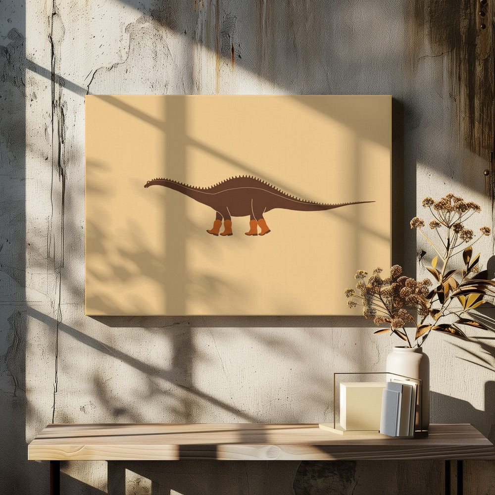 Rebbachisaurus Reba the Cowgirl Dinosaur Texture | Canvas