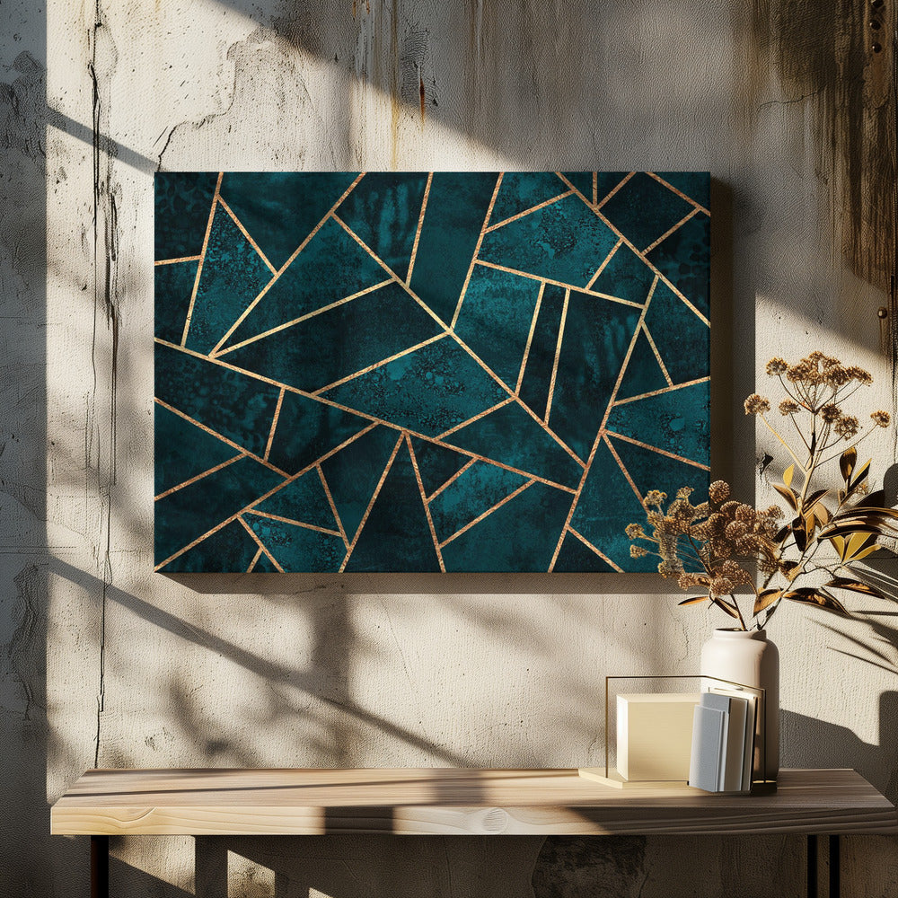Deep Teal Stone | Canvas