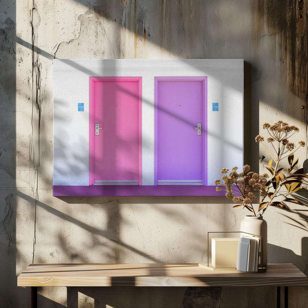 Pink and Purple Doors at the Saguaro | Canvas