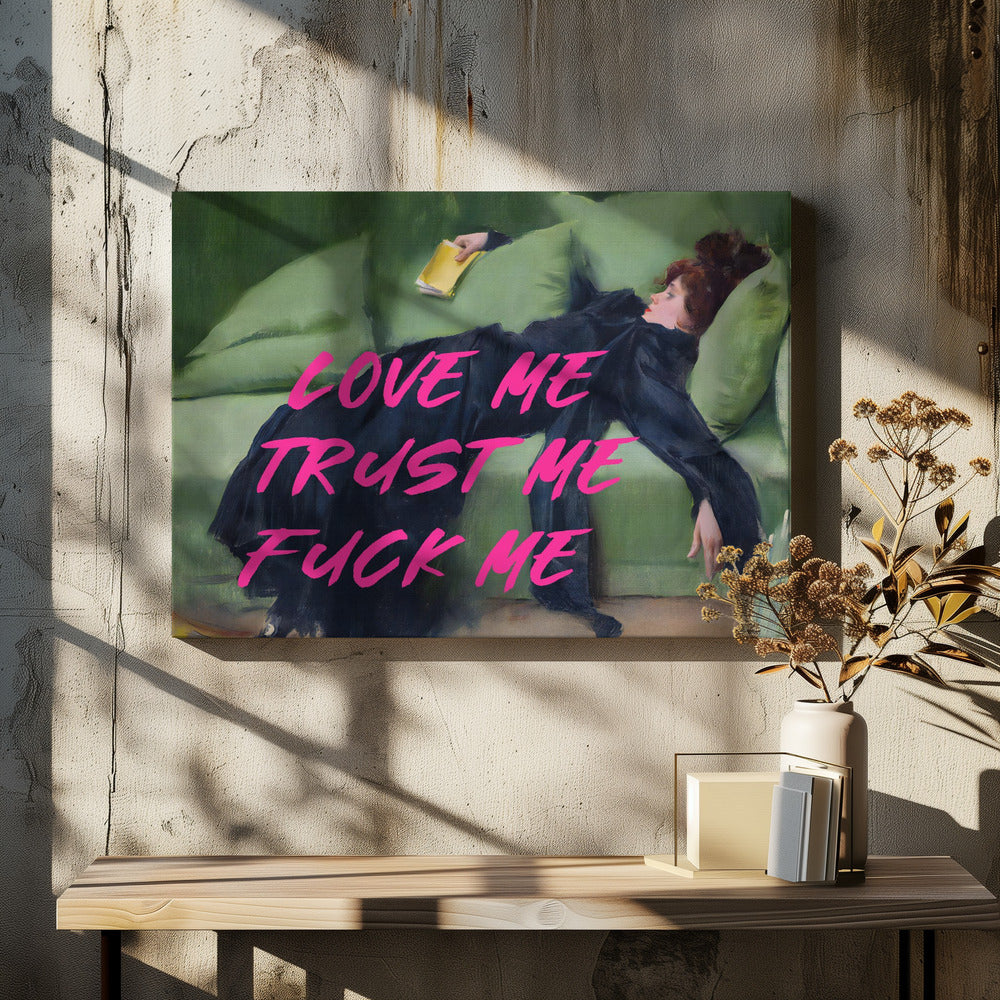 Love Me Trust Me Fuck Me / Pink Version | Canvas