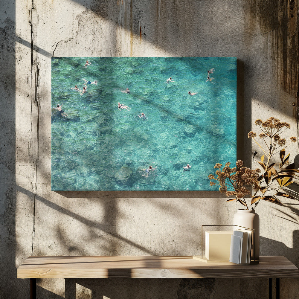 Swimming in the sea | Canvas